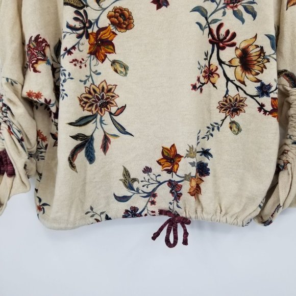 Persaya Floral Ruched Women's Blouse Top Shirt Size XL - Picture 5 of 8